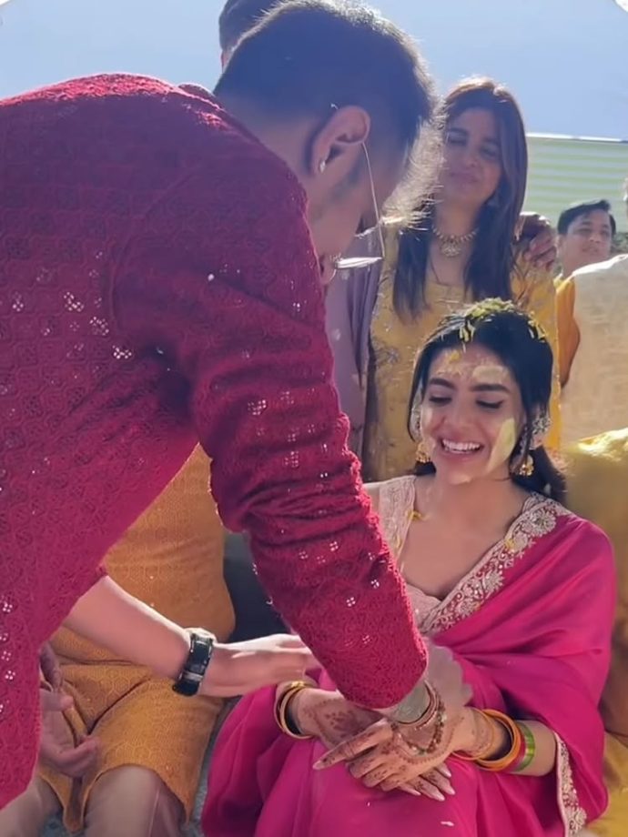 Kuldeep Yadav and Vanshika Chadha celebrate haldi and sangeet ahead of their wedding in Mussoorie 990814