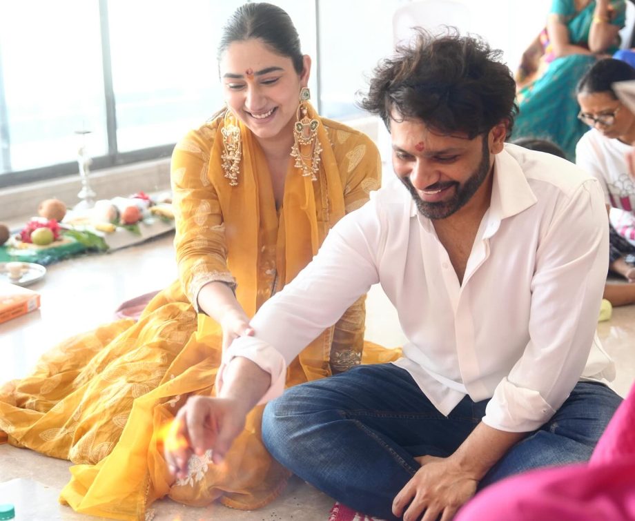 Laughter Chefs's Rahul Vaidya With Wife Disha Parmar Perform Gruh Pravesh Of New Home On Gudi Padwa 991564