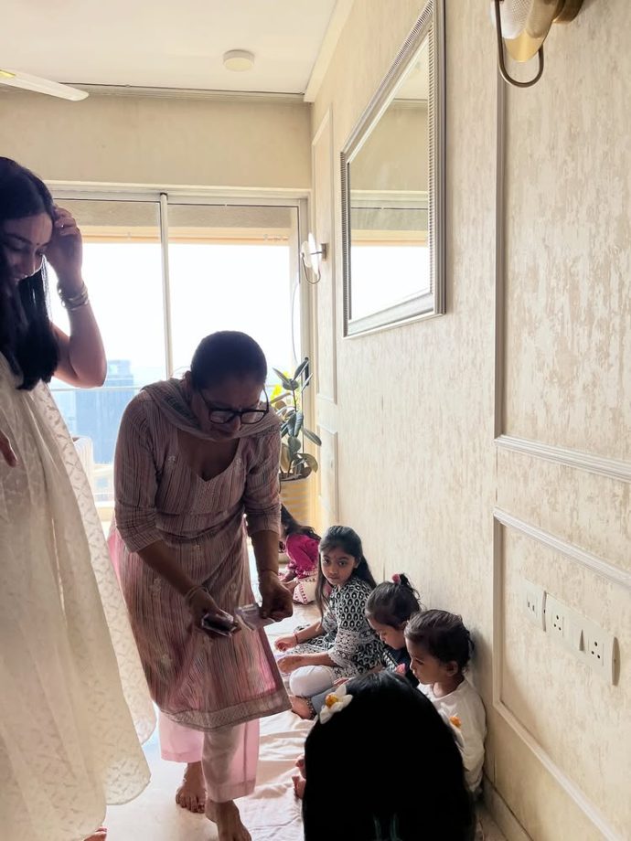 Mom-to-be Surbhi Jyoti Embraces Festive Spirit During Kanjak In Elegant White Anarkali 992419