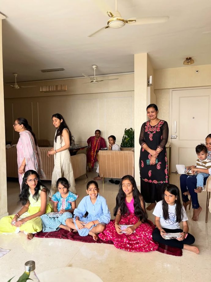 Mom-to-be Surbhi Jyoti Embraces Festive Spirit During Kanjak In Elegant White Anarkali 992418