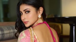 Mouni Roy Raises the Style Bar in a Sheer Saree and Backless Dori Blouse
