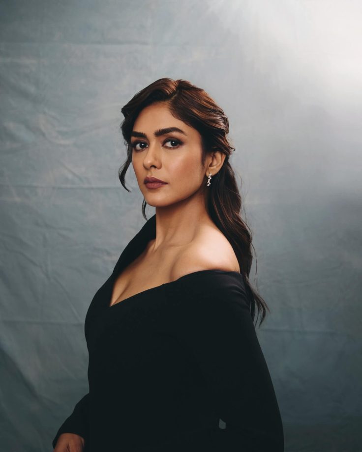 Mrunal Thakur Turns Boss Babe In Black Off-shoulder Attire, Mouni Roy Reacts 992157
