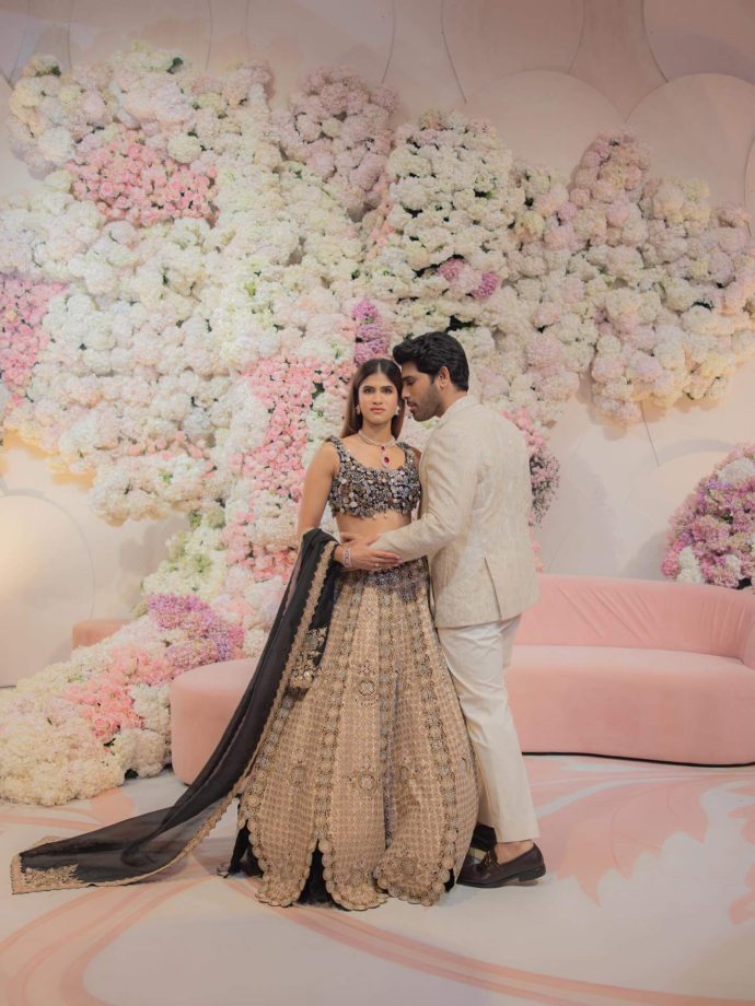 Nayanika Reddy and Allu Sirish in Anamika Khanna for Their Reception 989403