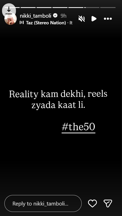 Nikki Tamboli Writes Cryptic Note Post Eviction From 'The 50', Says 