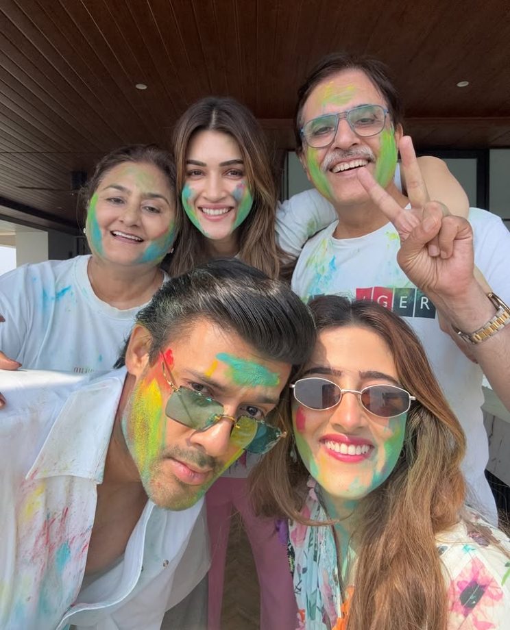 Nupur Sanon Celebrates First Holi After Marriage With Stebin Ben, Kriti Sanon, and Family 989360