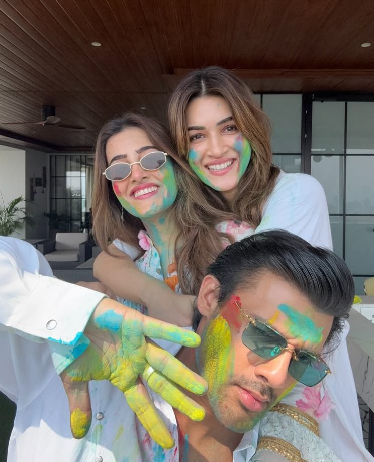 Nupur Sanon Celebrates First Holi After Marriage With Stebin Ben, Kriti Sanon, and Family 989354