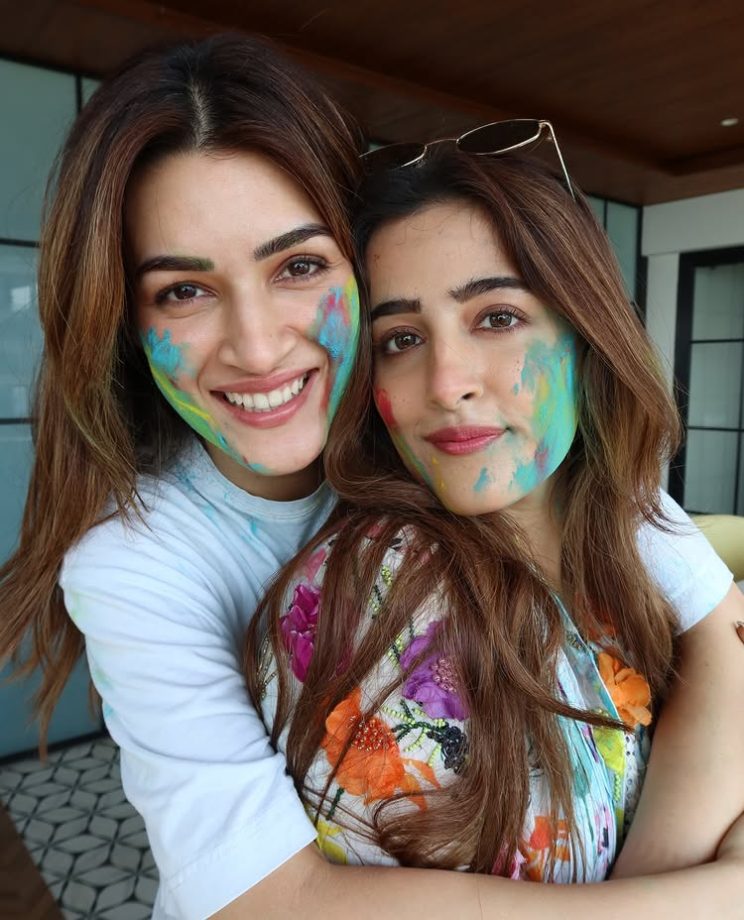 Nupur Sanon Celebrates First Holi After Marriage With Stebin Ben, Kriti Sanon, and Family 989359