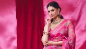 Palak Tiwari Looks Elegant In A Bright Pink Saree With Traditional Jewellery