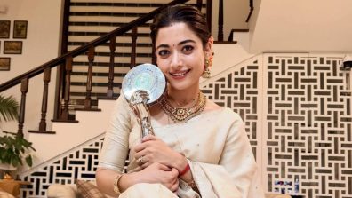 Rashmika Mandanna Radiates New Bride Glow In Ivory Saree, Mangalsutra & Sindoor Steal The Spotlight