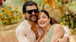 Rashmika Mandanna & Vijay Deverakonda Set New Haldi Fashion Trend In Pink & Mint With Gold Jewellery