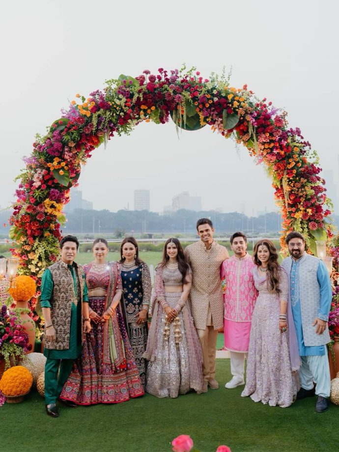 Sara Tendulkar’s Vibrant Mehendi Look: A Colourful Lehenga, Braided Hair, And A Heartwarming Family Moment 990707