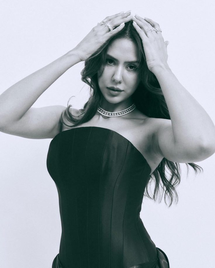 Sonam Bajwa Stuns In Black Off-Shoulder Corset Dress With Effortless Glam 992456