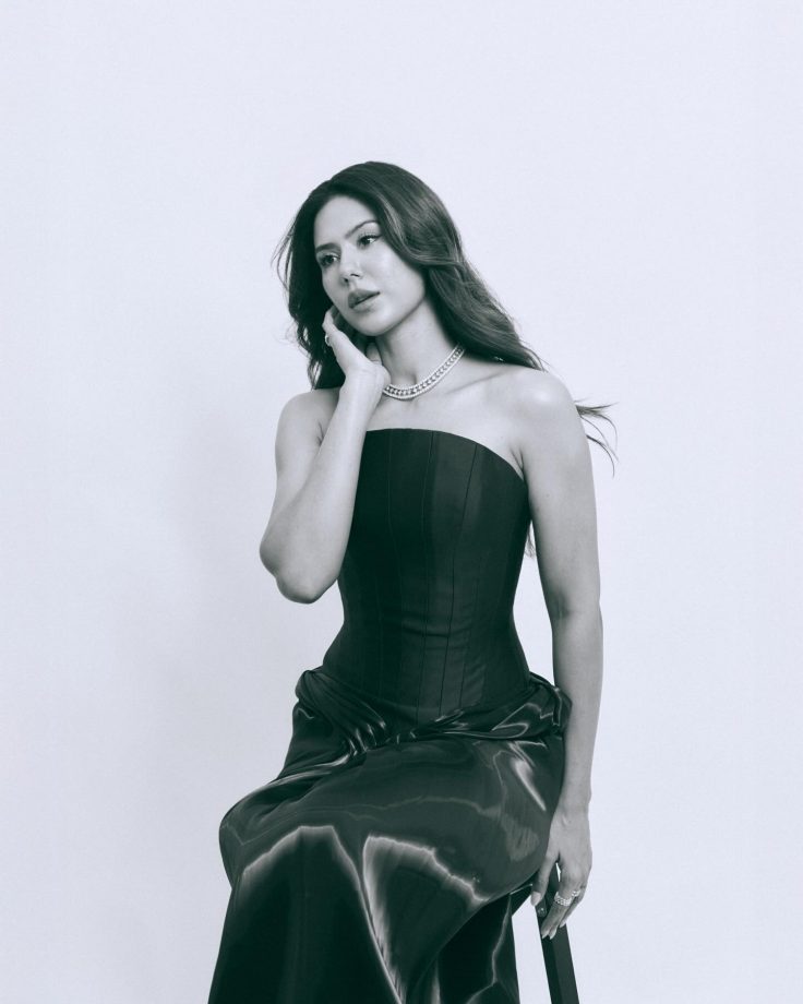 Sonam Bajwa Stuns In Black Off-Shoulder Corset Dress With Effortless Glam 992459