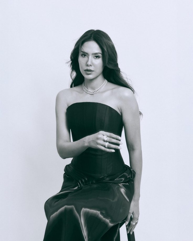 Sonam Bajwa Stuns In Black Off-Shoulder Corset Dress With Effortless Glam 992462