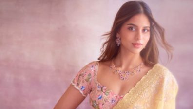 Suhana Khan Turns Heads In Peachy Pink Anamika Khanna Lehenga At Tendulkar Wedding