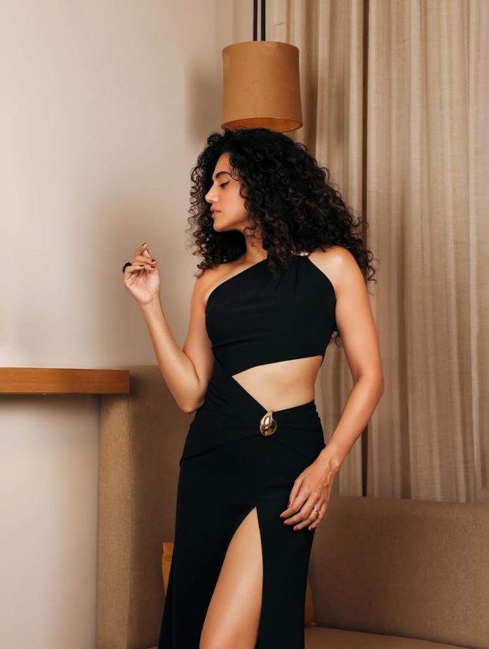 Taapsee Pannu keeps it bold and classy in a black slit dress 992235