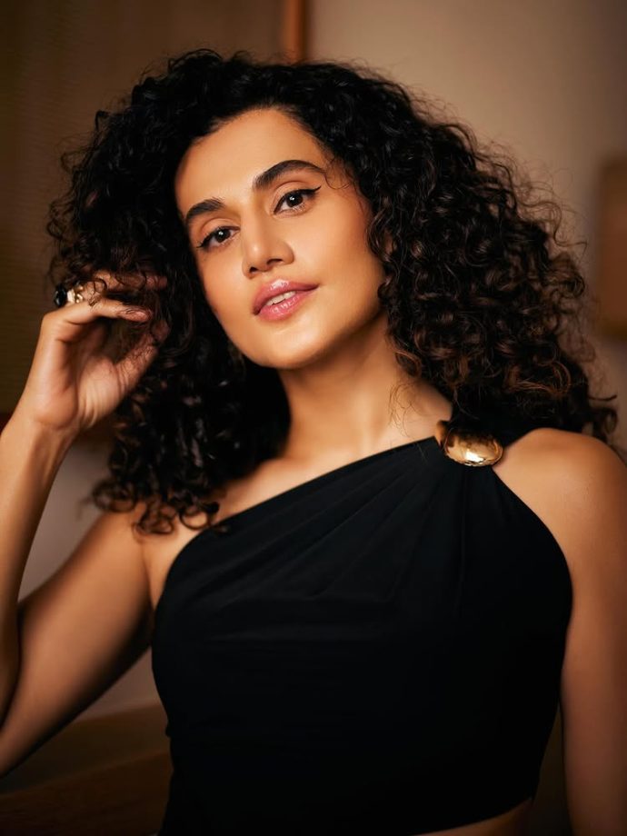 Taapsee Pannu keeps it bold and classy in a black slit dress 992237