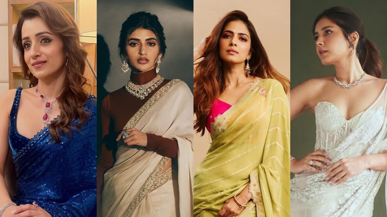 Trisha Krishnan, Sreeleela, Malavika Mohanan, and Raashii Khanna Set Designer Saree Goals With Their Latest Looks 992709