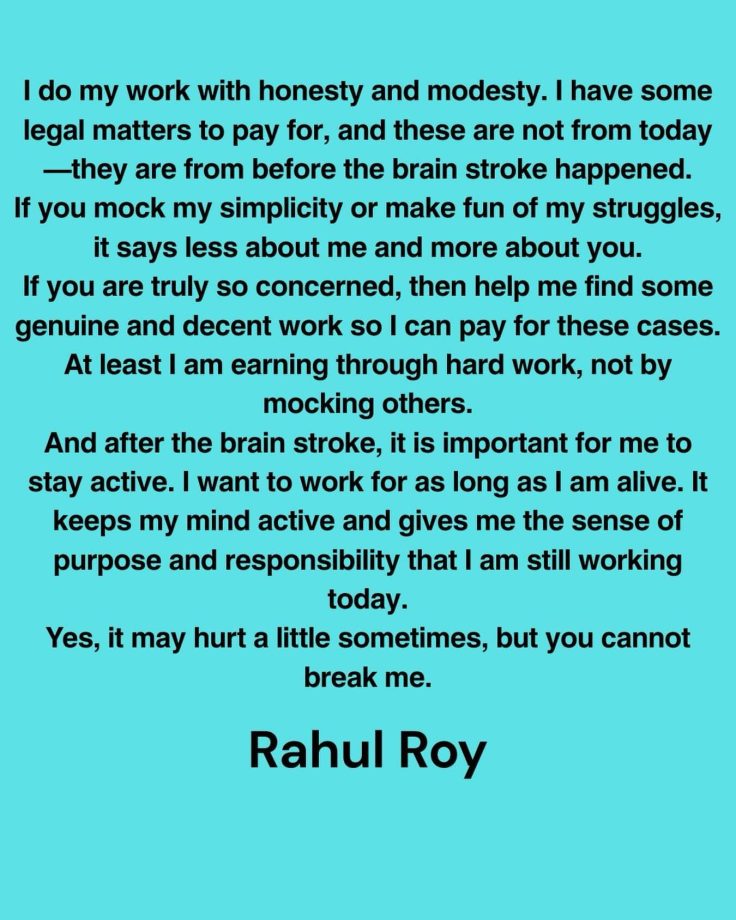 Aashiqui Fame Rahul Roy Hits Back At Trolls Over His Viral Reel, Says, 