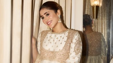 YRKKH’S Shivangi Joshi Turns Regal In An Off-White Anarkali With Jhumkas – See Pics