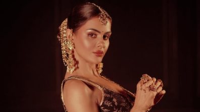 Priyanka Chahar Choudhary owns the spotlight in a regal black lehenga look