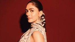 Mrunal Thakur keeps it stylish and simple in a chic monochrome fusion look