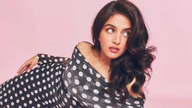 Wamiqa Gabbi nails retro style in a sleek polka dot gown