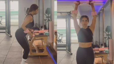 Bhumi Pednekar shows a jelly arms workout. Watch the video