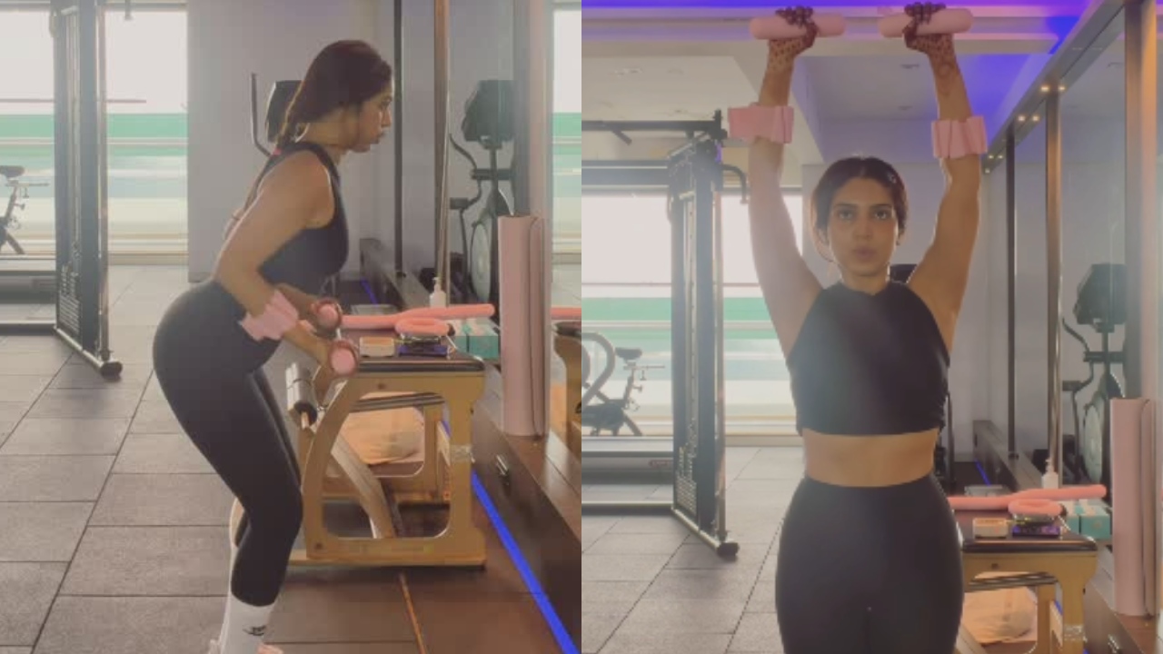 Bhumi Pednekar shows a jelly arms workout. Watch the video 995562