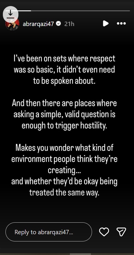 Did Something Happen On Set? Abrar Qazi's Cryptic Note Regarding 