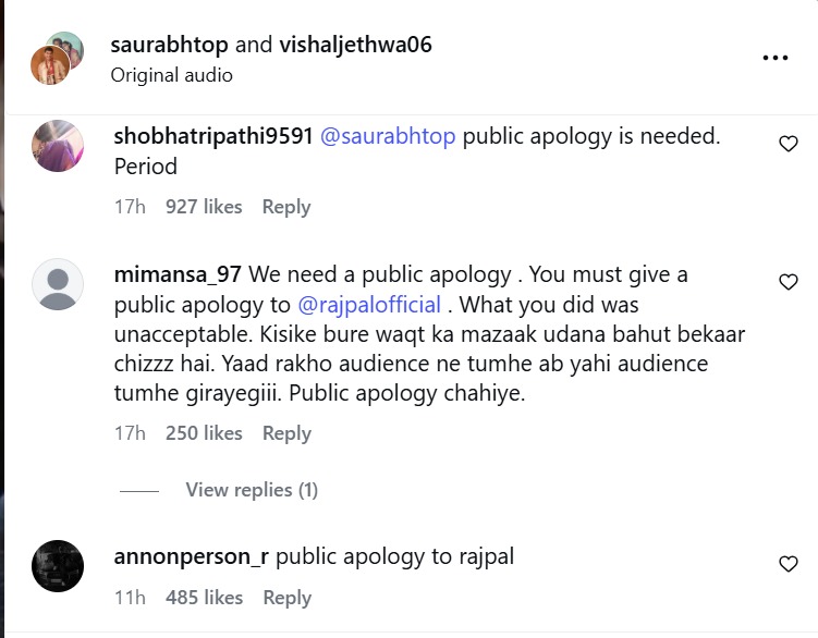Fans Demand Public Apology From Saurabh Dwivedi For Insulting Rajpal Yadav: 