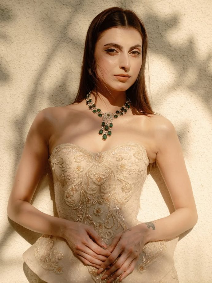 Farrhana Bhatt Glows in Elegant Beige Gown with Timeless Charm 993377