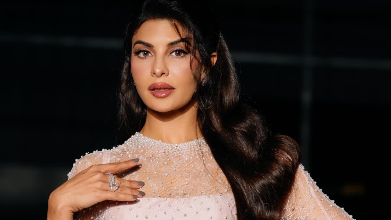 Jacqueline Fernandez keeps it soft and dreamy in a sheer blush ensemble 995373