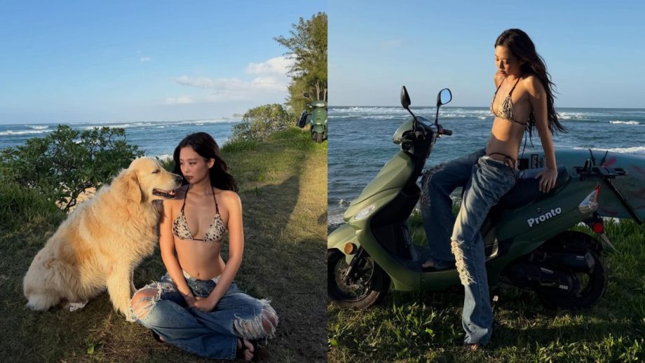 Jennie Kim brings effortless beach style in a bikini and a denim look 993519