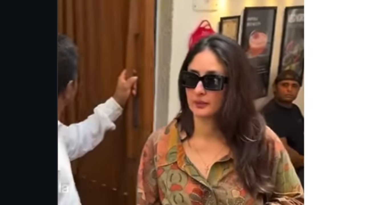 Kareena Kapoor keeps summer dressing simple in a Kalamkari shirt and black pants for a Bandra lunch outing 995893