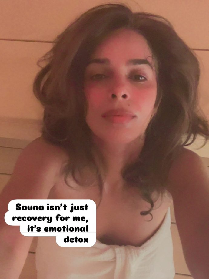 Mallika Sherawat embraces wellness in detox mode, shares cozy sauna moments in a bathrobe 995816