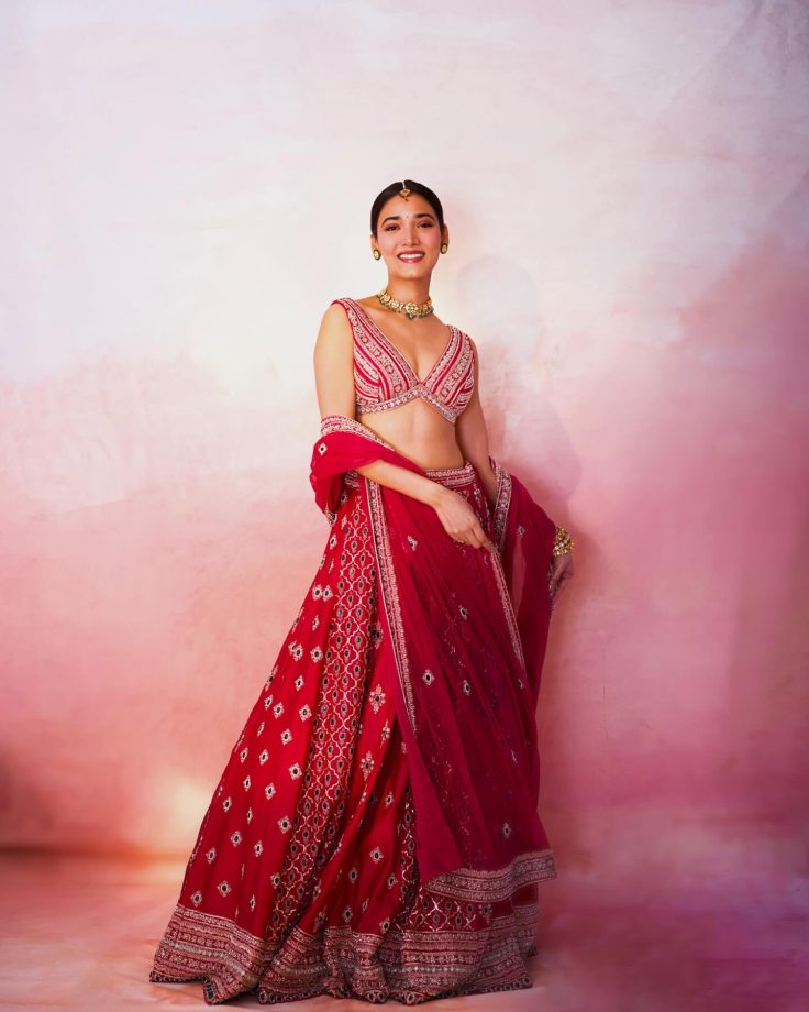 Medha Shankar Keeps It Bright and Festive in Red Lehenga 995314