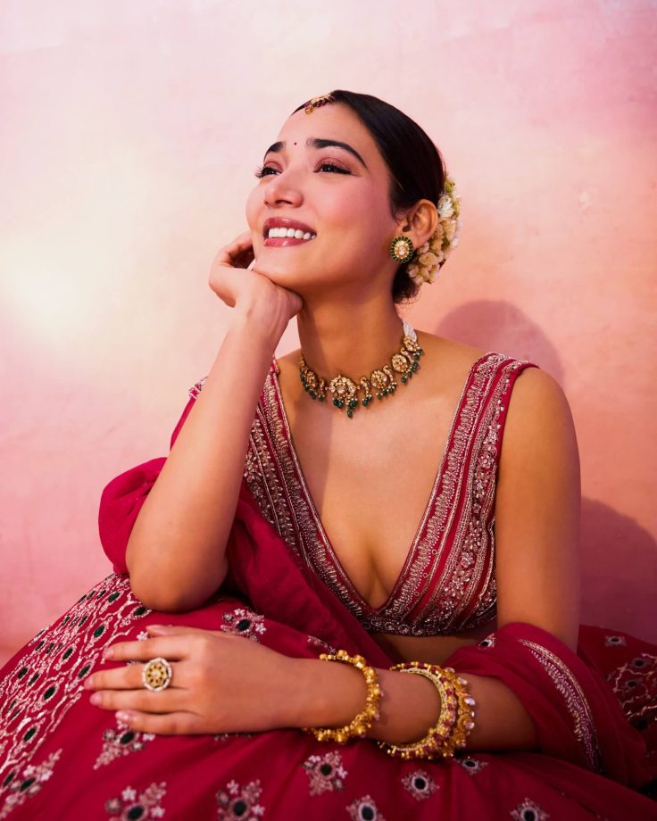 Medha Shankar Keeps It Bright and Festive in Red Lehenga 995306