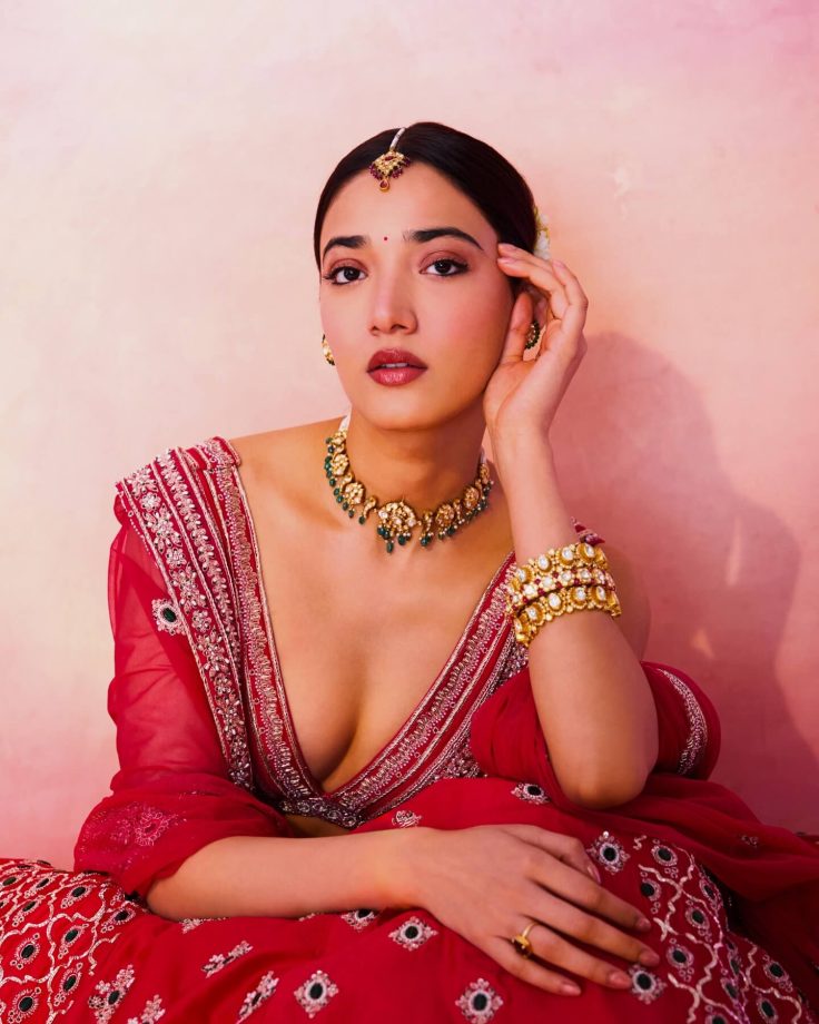 Medha Shankar Keeps It Bright and Festive in Red Lehenga 995308