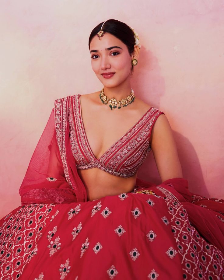 Medha Shankar Keeps It Bright and Festive in Red Lehenga 995309