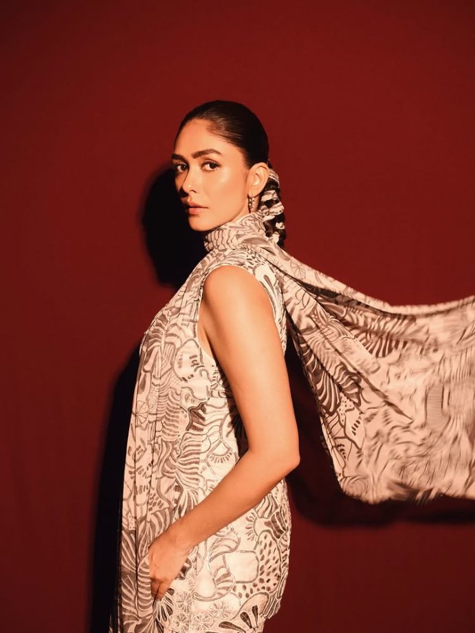 Mrunal Thakur keeps it stylish and simple in a chic monochrome fusion look 994692