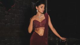 Naagin 7 Actress Kanika Mann Flaunts Curves In Maroon Wine Saree-like Attire, Ekta Kapoor Reacts