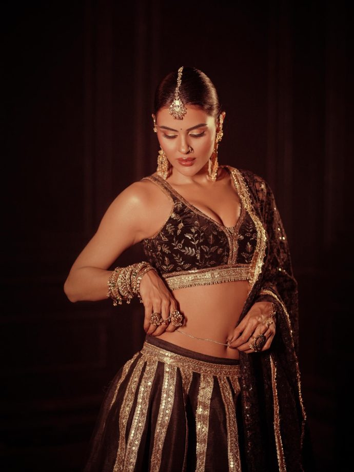 Naagin 7 Actress Priyanka Chahar Choudhary Sets Fans Into Frenzy In Her Black Lehenga & Bold Blouse Glam 993181