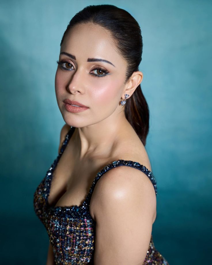 Nushrratt Bharuccha Brings Easy Glam in a Textured Bodycon Gown 995576