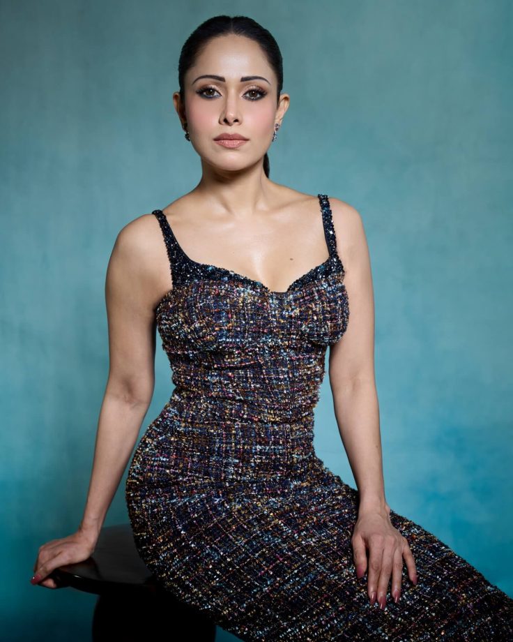 Nushrratt Bharuccha Brings Easy Glam in a Textured Bodycon Gown 995577