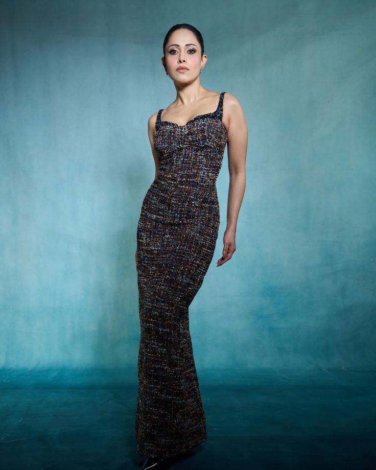 Nushrratt Bharuccha Brings Easy Glam in a Textured Bodycon Gown 995580