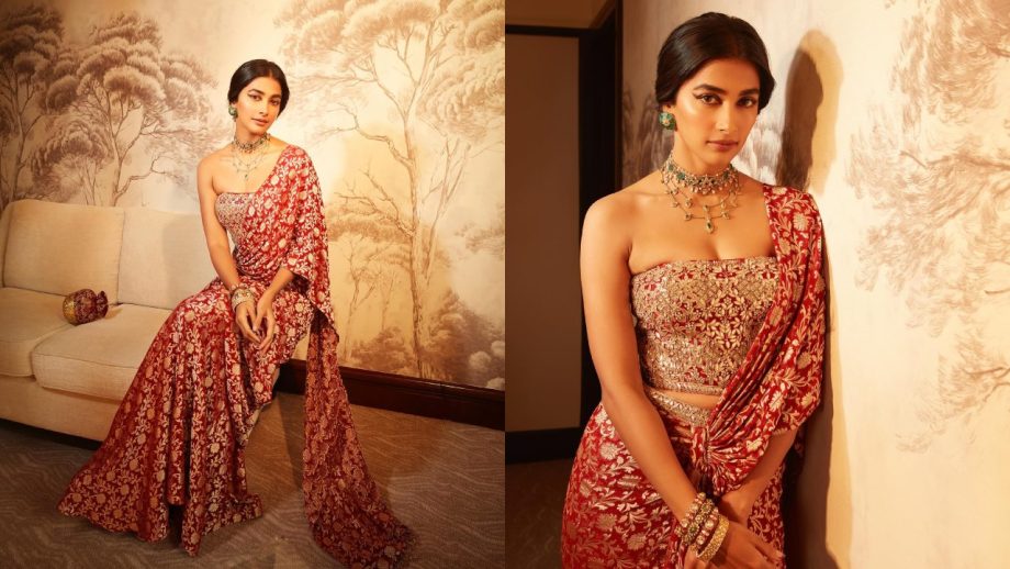 Pooja Hegde Brings Bold Red Looks—From Lehenga to Mini Dress, Your Style Guide 994473