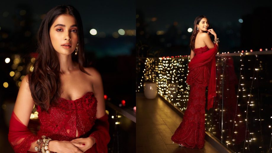 Pooja Hegde Brings Bold Red Looks—From Lehenga to Mini Dress, Your Style Guide 994476