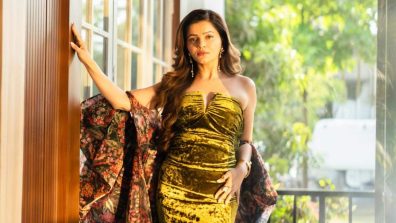 Rubina Dilaik Serves Red Carpet Moment In Olive Green Gown With Printed Trail Shrug: See Pics