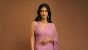 Shruti Hassan Makes Hearts Flutter In A Lavender Mirror Work Saree with Halter Blouse: Take A Look